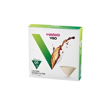 Hario V60 Paper Coffee Filters, Size 01, Natural, 40ct Boxed