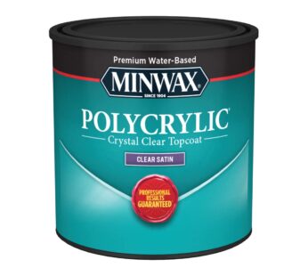 1/2 pt Minwax 23333 Clear Polycrylic Water-Based Protective Finish Satin