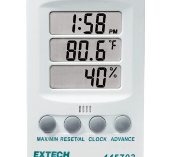 Extech 445702 Indicator Relative Humidity/Temperature with Clock