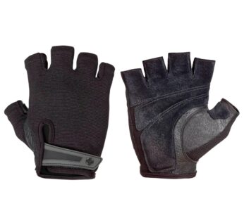 Harbinger Power Non-Wristwrap Workout Weightlifting Gloves with StretchBack Mesh and Leath