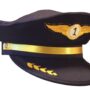 Aeromax Jr. Airline Pilot Cap, Black, Adjustable Youth Size (AAP-Cap)