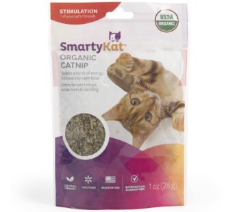 SmartyKat Organic Catnip for Cats & Kittens, Resealable Pouch – 1 Ounce