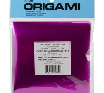 Aitoh Assorted Foil Origami Paper, 5.875 by 5.875-Inch, 36-Pack