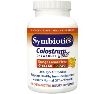 Symbiotics Colostrum 120ct Chewables Plus – Immunity Support for Adult & Kids – Lactoferri