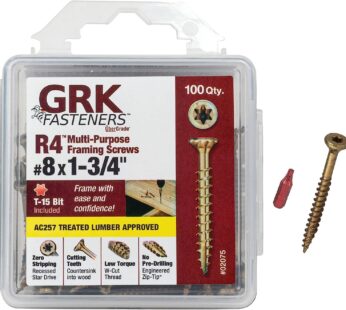 GRK 772691020758 8 R4 Screw X 1-3/4″, Color, 100 Count