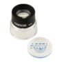Carson LumiLoupe 10x Power Pre-Focused Stand Magnifier With Dual Lens and Snap-On Reticle