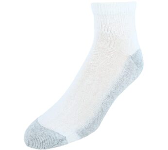 Hanes mens Double Tough Ankle 6-pair Pack, Available in Big & Tall Yoga Socks, White/Grey