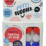 PUTTY BUDDIES Floating Earplugs 3-Pair Pack ? Soft Silicone Ear Plugs for Swimming & Bathi