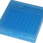 MTM P-100-9-24 Ammo Box 100 Round Flip-Top 9mm 380 ACP, Clear Blue , ?5 x 5 x 5"
