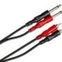 Hosa CPR-201 Dual 1/4" TS to Dual RCA Stereo Interconnect Cable, 1 Meter