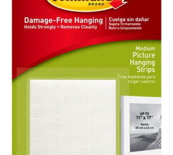 Command Picture Hanging Strips, Medium, White, 3-Pairs (17201-ES)