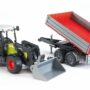Bruder Toys Claas Nectis 267 F with Frontloader and Trailer