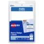 Avery Hello My Name is Name Tags, White with Blue Border, 100 Removable Name Badges (05141