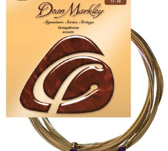 Dean Markley Signature Vintage Bronze Acoustic Guitar Strings 6 String Set, 13-56 Acoustic