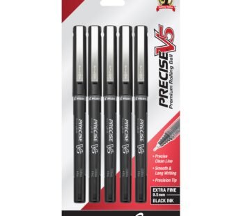 Pilot, Precise V5, Capped Liquid Ink Rolling Ball Pens, Extra Fine Point 0.5 mm, Black, Pa