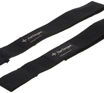 Harbinger Heavy Cotton Lifting Straps (Pair), Black, 20 1/2″ Long 1 1/2″ Wide