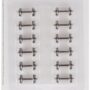 Bachmann Trains 36" FLAT BACK WHEEL SETS (12 per card) - HO Scale