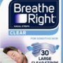 Breathe Right Nasal Strips Clear For Sensitive Skin Large 30 Each