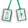 Religious Gifts Immaculate Heart of Mary Green Laminated Scapular, 18 1/2 Inch