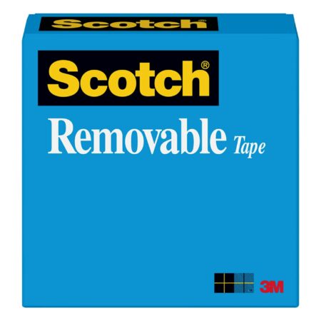 Scotch Removable Tape, 1/2 in x 1,296 in, 1 Box/Pack, Post-it Technology (811)