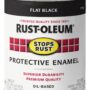 Rust-Oleum 7776502 Protective Enamel Paint Stops Rust, 32-Ounce, Flat Black, 1 Quarts (Pac