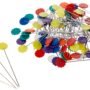 Wrights 881428 Flower Head Multicolor Pins, 75-Pack, 75/Pack