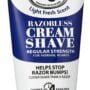 Magic Razorless Cream Shave Regular Strength Light Fresh Scent 6oz Tube