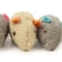 SmartyKat (3 Count) Skitter Critters Catnip Cat Toys - Gray/Cream, 3 Count