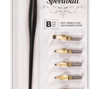 Speedball B-Series Lettering Pen Set – 1 Penholder w/ 6 Nibs