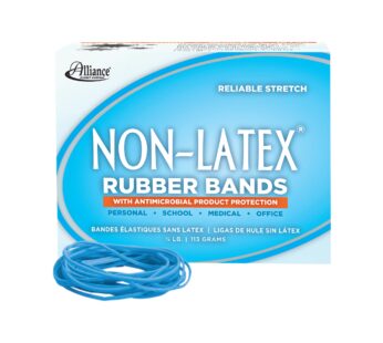 Alliance Rubber 42199#19 Non-Latex Antimicrobial Rubber Bands, 1/4 lb Box Contains Approx.