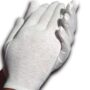 Cara Moisturizing Eczema 100% Premium Cotton Gloves, Large, White, 1 Pair