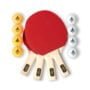 JOOLA All-in-One Indoor Table Tennis Hit Set (Bundle Includes 4 Rackets/Paddles, 8 Balls,