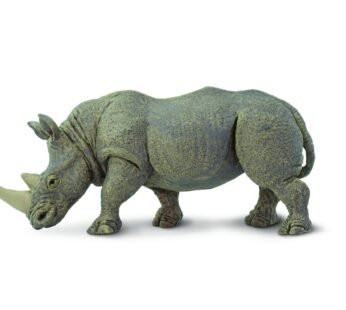 Safari Ltd. White Rhino Toy Figurine – Realistic, Hand-Painted 5.75″ Model Figure – Safe,