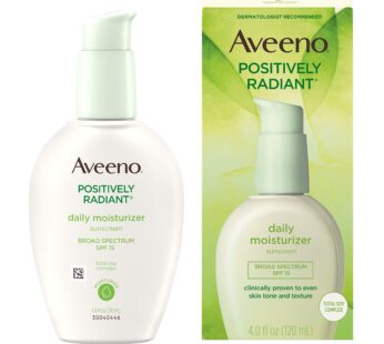 Aveeno Positively Radiant Daily Facial Moisturizer with Broad Spectrum SPF 15 Sunscreen &