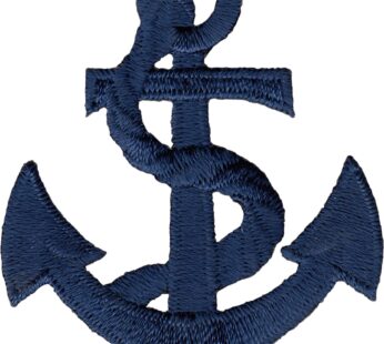 Navy Blue Anchor – Embroidered Iron On Patch