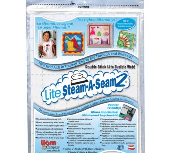 Warm Company Steam-A-Seam 5417 Lite 2 Double Stick Fusible Web 9″X12″ Sheets 5/Pkg