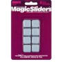Magic Sliders 8024 Series 8PK 15/16" SQ Slider, 1, Grey
