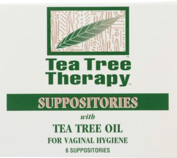 Tea Tree Therapy Vaginal Suppositories with Oil, 6 Count, White