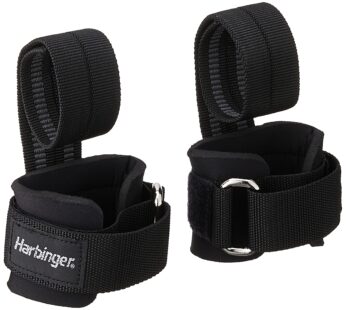 Harbinger 360531 Big Grip No-Slip Nylon Lifting Straps with DuraGrip (Pair), Pro, Black, 1