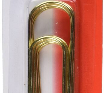 Acco Mega Clip Paper Clips, Gold, 5 Count (A7072536)