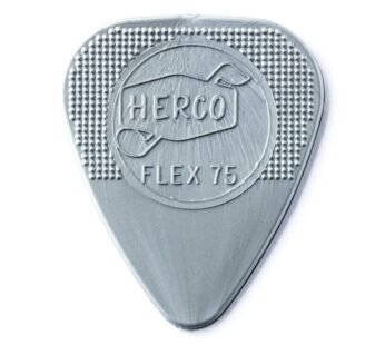 JIM DUNLOP HE211P Flex 75 Nylon Flat Picks, Silver, Heavy, 12/Player’s Pack