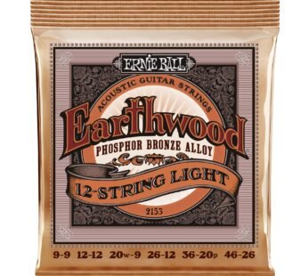 Ernie Ball Earthwood 12-String Light Phosphor Bronze Acoustic Guitar Strings, 9-46 Gauge (
