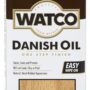 Rust-Oleum Watco 242219 Danish Oil Wood Finish, Low VOC, Pint, Natural