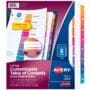 Avery Extra-Wide 8 Tab Dividers for 3 Ring Binders, Customizable Table of Contents, Multic