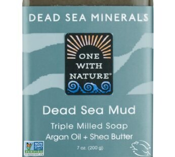 One With Nature Dead Sea Mud Dead Sea Minerals Soap, 7 Ounce Bar