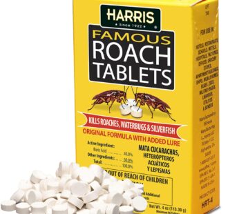 Harris Roach Tablets, Boric Acid Roach Killer with Lure for Insects (4oz, 96 Tablets)