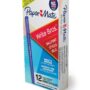 Paper Mate Write Bros Ballpoint Pens, Medium Point (1.0mm), Blue, 12 Count (3311131)