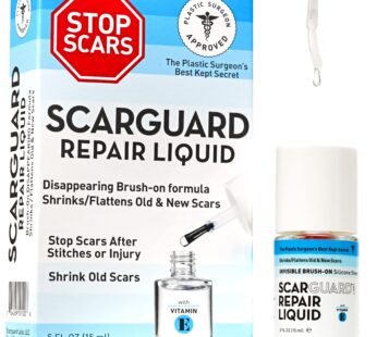 Scarguard – Invisible Brush-On Silicone Sheet with Vitamin E – Scar Removal for Keloids, B