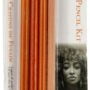 GENERAL'S Charcoal Drawing Set, White/Black, Set of 4 Pencils and 1 Eraser - 321742