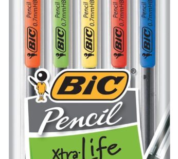 BIC Xtra-Life Mechanical Pencil, Clear Barrel, Medium Point (0.7mm), 5-Count